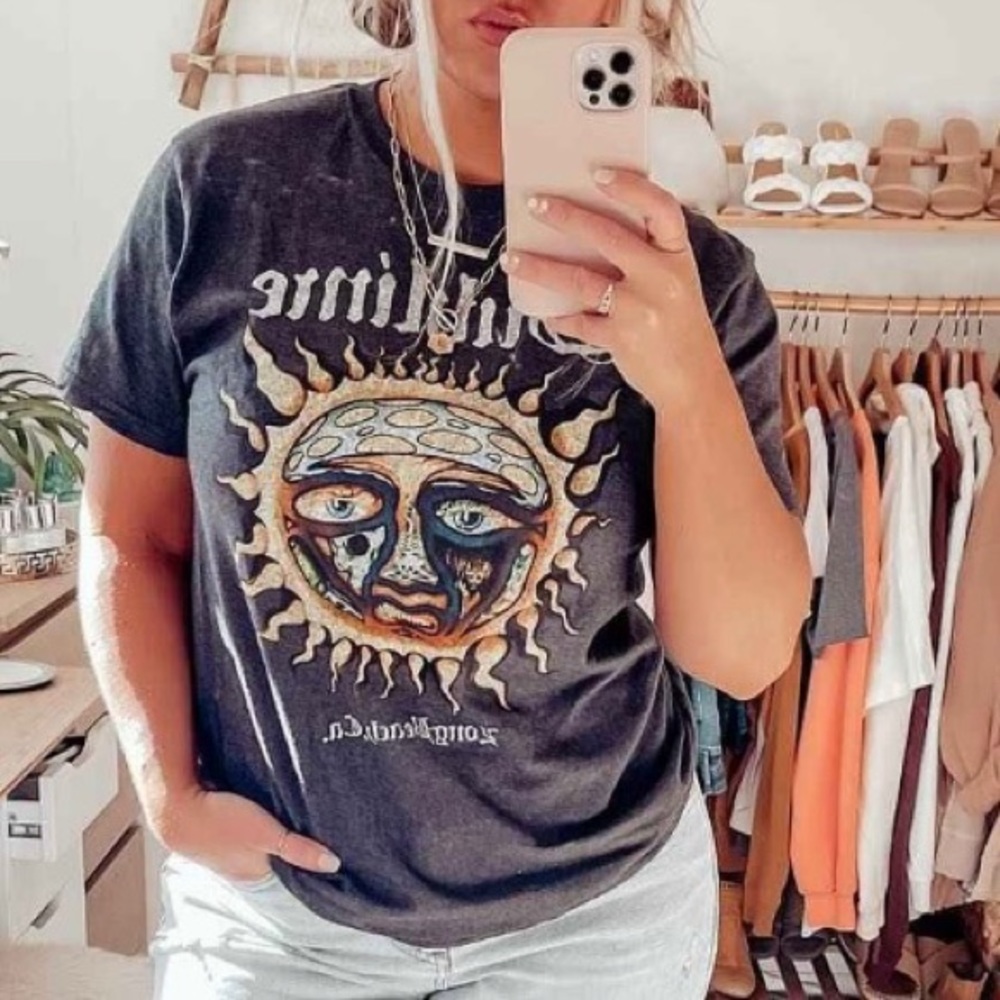 Sublime Plus Size 3X Gray Short Sleeve Graphic Tee Shirt Short Sleeve Scoop Neck